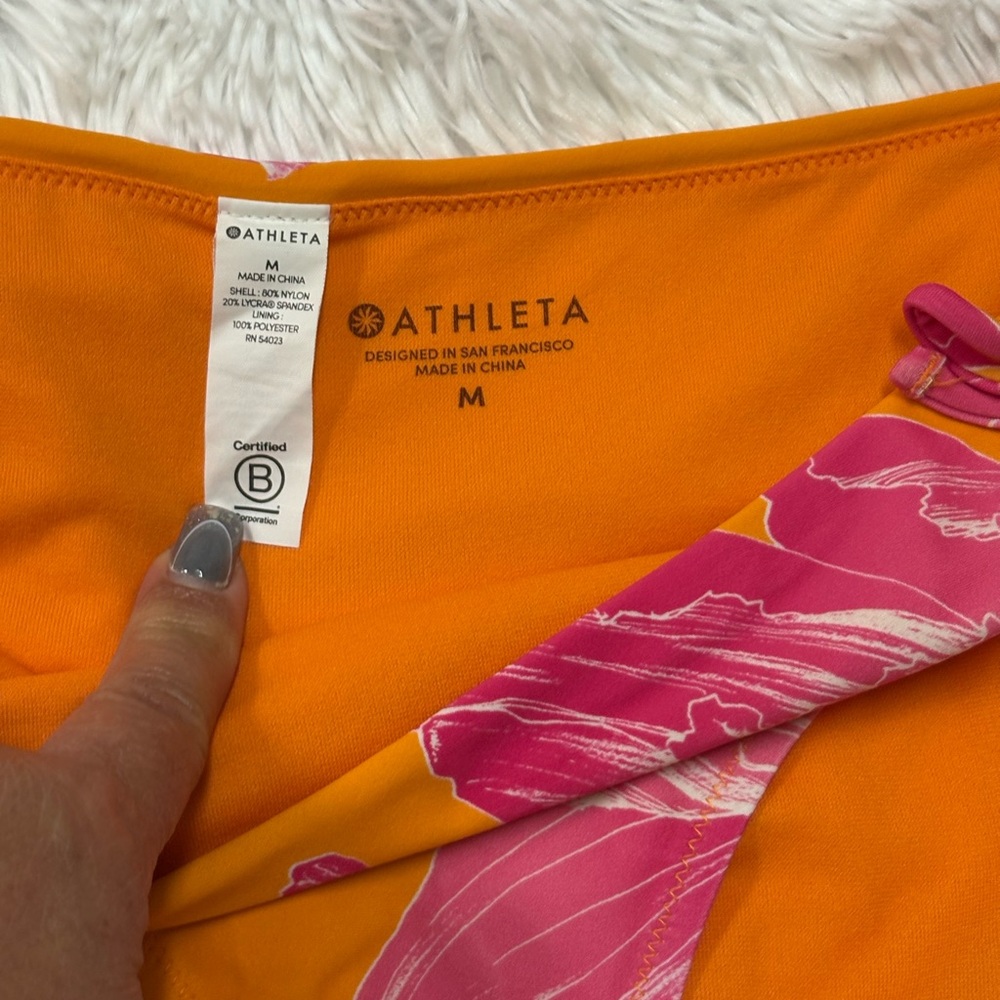 Athleta Orange and Pink Floral Intimate Set - Picture 3 of 8